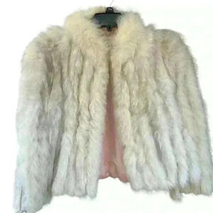 Elam Women’s Vintage Fur Coat 100% Norwegian Blue Fox Size M Luxury Winter Fall